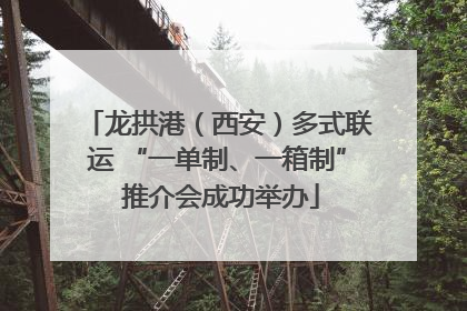 龙拱港（西安）多式联运 “一单制、一箱制” 推介会成功举办