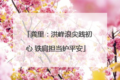 龚里：洪峰浪尖践初心 铁肩担当护平安