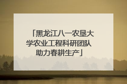 黑龙江八一农垦大学农业工程科研团队助力春耕生产