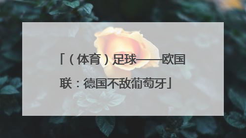 （体育）足球——欧国联：德国不敌葡萄牙