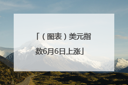 （图表）美元指数6月6日上涨