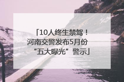 10人终生禁驾！河南交警发布5月份“五大曝光”警示