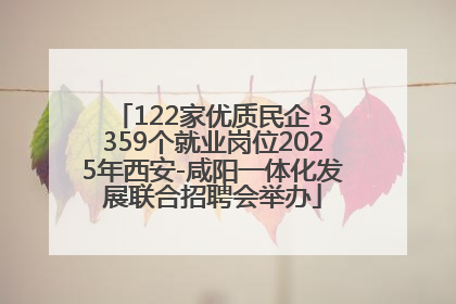 122家优质民企 3359个就业岗位2025年西安-咸阳一体化发展联合招聘会举办