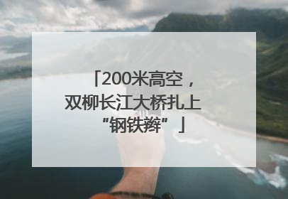200米高空，双柳长江大桥扎上“钢铁辫”