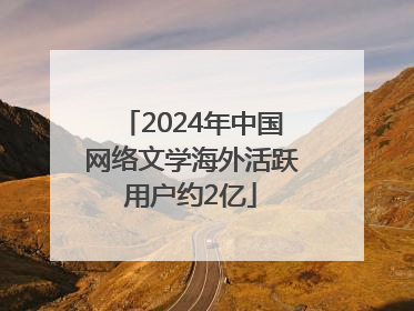 2024年中国网络文学海外活跃用户约2亿
