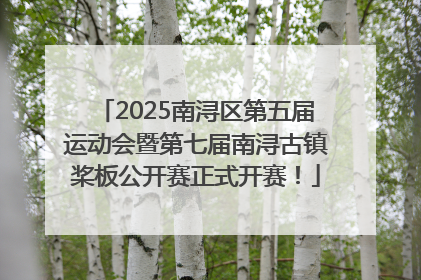 2025南浔区第五届运动会暨第七届南浔古镇桨板公开赛正式开赛！