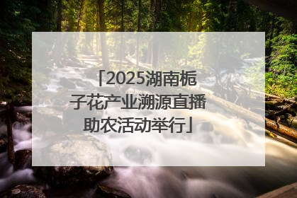2025湖南栀子花产业溯源直播助农活动举行