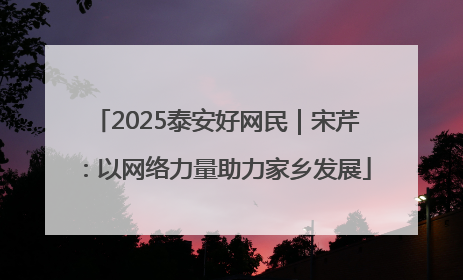 2025泰安好网民｜宋芹：以网络力量助力家乡发展