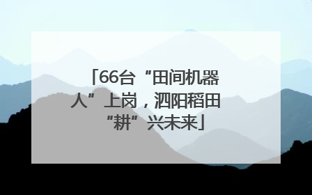 66台“田间机器人”上岗，泗阳稻田“耕”兴未来