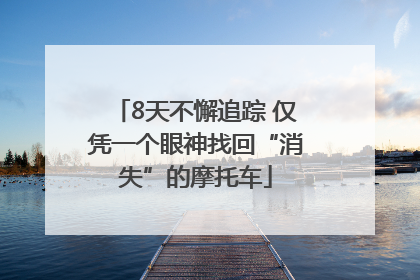 8天不懈追踪 仅凭一个眼神找回“消失”的摩托车
