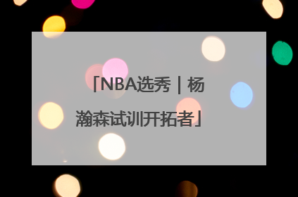 NBA选秀｜杨瀚森试训开拓者